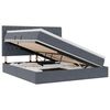 vidaXL Lit avec rangement et matelas Gris fonc&eacute; 180 x 200 cm Velours