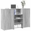vidaXL Bureau de r&eacute;ception sonoma gris 155x50x103,5 cm bois ing&eacute;nierie
