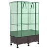 vidaXL Jardini&egrave;re de jardin avec couverture de serre et roues 2 pc PP