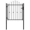 vidaXL Porte de Cl&ocirc;ture ASTEN 100 x 100 cm m&eacute;tal Noir Verrouillable
