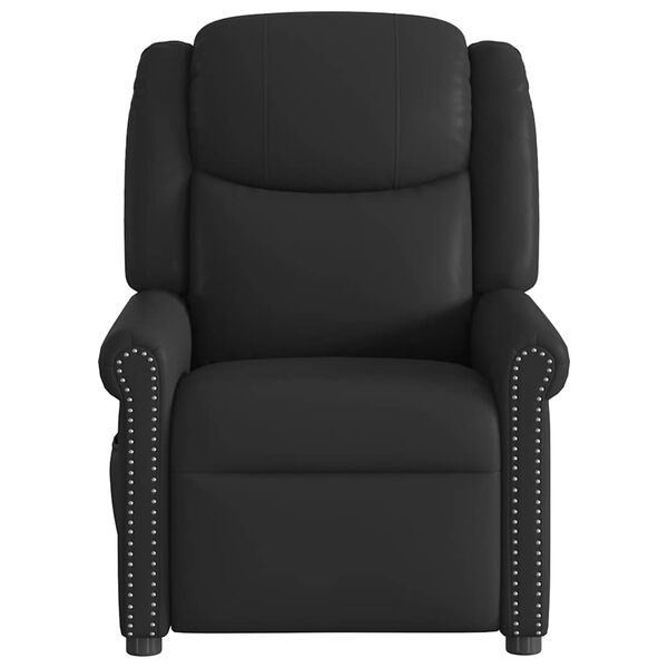vidaXL Fauteuil de massage Noir Similicuir brillant