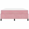 vidaXL Cadre de lit avec matelas Rose 140 x 190 cm tissu
