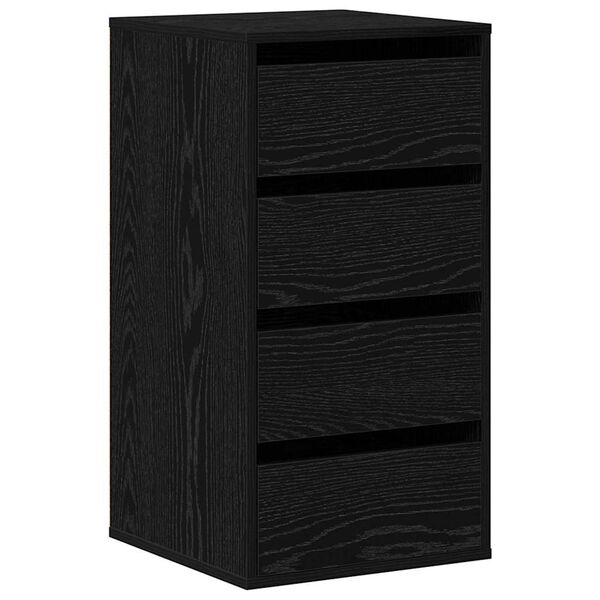 vidaXL Armoire à tiroirs Autre Noir 40 x 41 x 76 cm Bois d'ingénierie