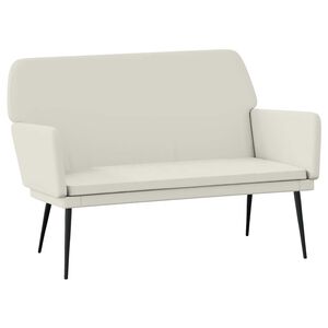 vidaXL Banc Cr&egrave;me 108x79x79 cm Velours