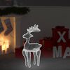vidaXL D&eacute;coration de No&euml;l de renne avec maille 306 LED 60x24x89 cm