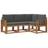 vidaXL Ensemble de canap&eacute;s d'ext&eacute;rieur 4 pc Naturel et Anthracite