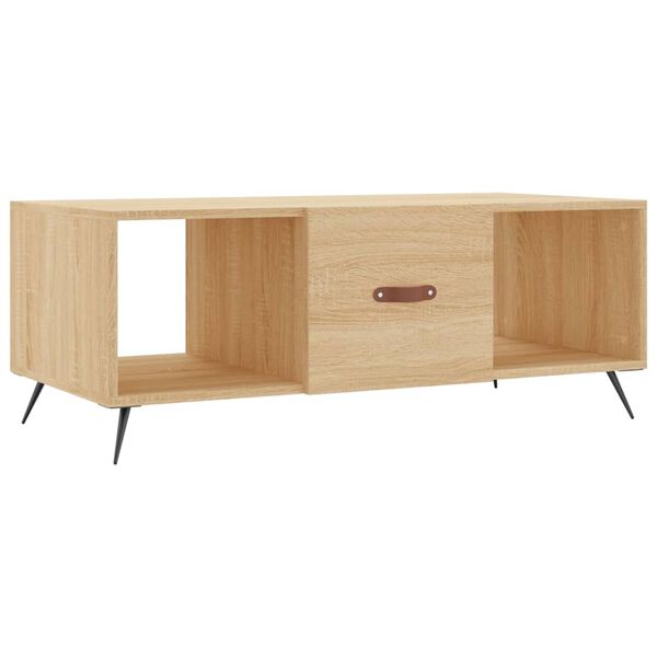 vidaXL Table basse ch&ecirc;ne sonoma 102x50x40 cm bois d'ing&eacute;nierie