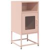 vidaXL Table de chevet rose 36x39x78 cm acier lamin&eacute; &agrave; froid
