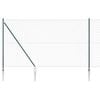 vidaXL Cl&ocirc;ture en fil soud&eacute; avec pointes 10 x 1,6 m Vert Maille