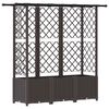vidaXL Lit &Eacute;lev&eacute; avec Treillis et Toit Marron 162,5 x 40 x 138 cm PP