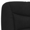 vidaXL Coussin de t&ecirc;te de lit Hvar noir 120 cm tissu