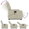 vidaXL Fauteuil inclinable de massage &eacute;lectrique cr&egrave;me similicuir