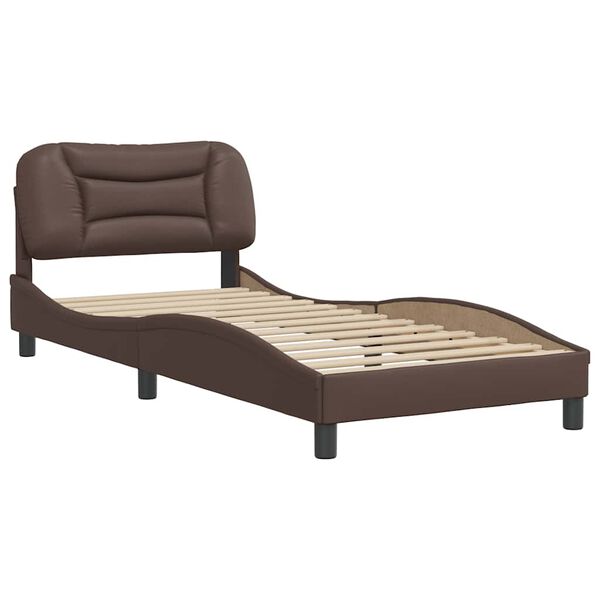 vidaXL Cadre de lit sans matelas Hvar marron 90x200 cm similicuir