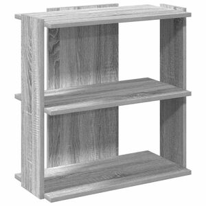 vidaXL Biblioth&egrave;que 3 niveaux sonoma gris 60x30x60cm bois d'ing&eacute;nierie