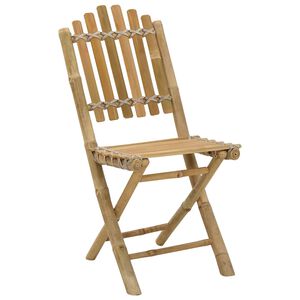 vidaXL Chaise de jardin 4 pc Naturel Bambou