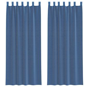 vidaXL Rideaux en voile avec boucles 2 pcs bleu royal 140x260 cm