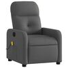 vidaXL Fauteuil de massage inclinable Gris fonc&eacute; Tissu