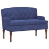 vidaXL Canap&eacute; love seat avec capitonnage en boutons Bleu police