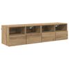 vidaXL Meubles TV muraux 2 pc Ch&ecirc;ne artisanal Bois d'ing&eacute;nierie