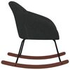 vidaXL Chaise &agrave; bascule Noir Tissu