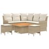 vidaXL Ensembles de meubles 6 pc Beige et cr&egrave;me Rotin PE