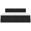 VidaXL Cadre de lit ottoman avec matelas noir 160x200 cm velours
