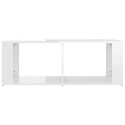 vidaXL Table basse Blanc brillant 100x50x36 cm Bois d'ingénierie