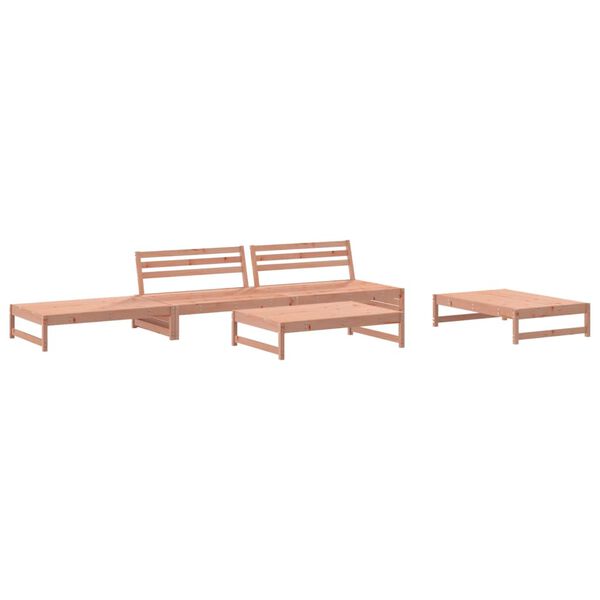 vidaXL Salon de jardin 5 pcs avec coussins bois massif douglas