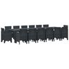 vidaXL Ensemble de salle &agrave; manger pour jardin 15 pc Anthracite