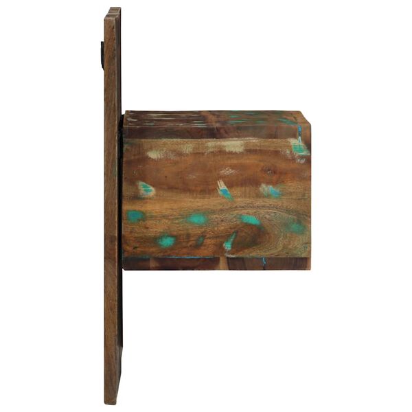 vidaXL Table de chevet multicolore 50x27x50 cm bois de r&eacute;cup&eacute;ration