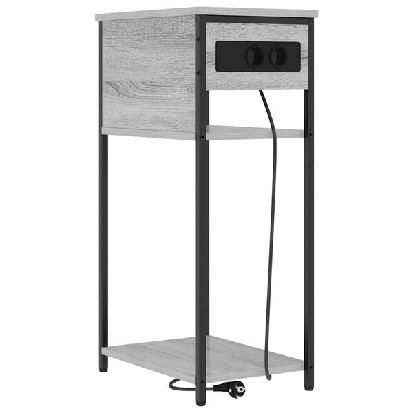 vidaXL Cabinet de chevet Gris Sonoma 41 x 28 x 76 cm Bois d'ing&eacute;nierie