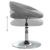 vidaXL Chaise pivotante de salle &agrave; manger Gris Similicuir
