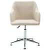 vidaXL Chaise pivotante de bureau Crème Tissu