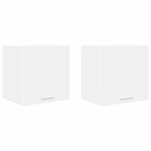 vidaXL Armoire suspendue 2 pc Blanc Bois d'ing&eacute;nierie