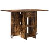 vidaXL Table &agrave; d&icirc;ner 115 x 70 x 75 cm Bois d'ing&eacute;nierie Ch&ecirc;ne fum&eacute;