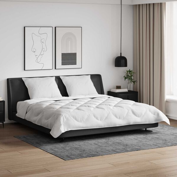 vidaXL Couette avec Oreillers avec oreiller 3 pcs Blanc Microfibre