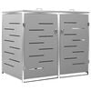 vidaXL Abri pour deux poubelles 138x77,5x115 cm Inox