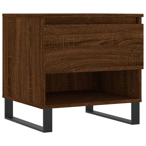 vidaXL Table basse ch&ecirc;ne marron 50x46x50 cm bois d'ing&eacute;nierie