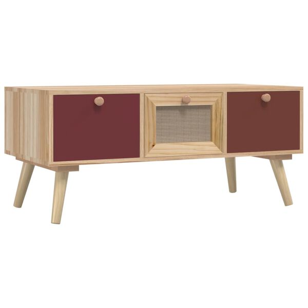 vidaXL Table basse avec tiroirs 80x40x35,5 cm bois d'ing&eacute;nierie