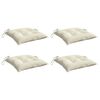 vidaXL Coussins de chaise lot de 4 blanc crème 50x50x7 cm tissu oxford
