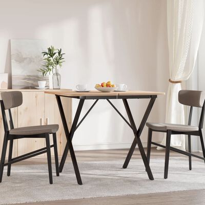 vidaXL Pieds de table à manger cadre en X 70x70x73 cm fonte