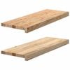 vidaXL Appuis de fen&ecirc;tre 2 pcs non trait&eacute; 70x25x2 cm bois ch&ecirc;ne massif