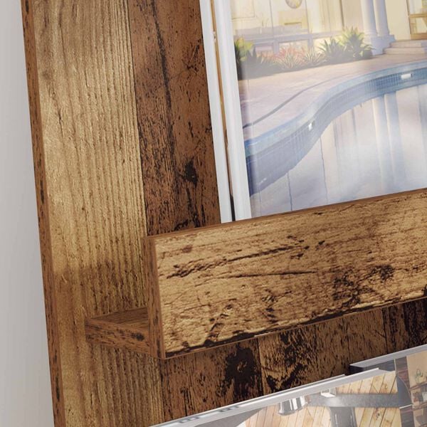 vidaXL &Eacute;tag&egrave;re &agrave; magazines avec &eacute;tag&egrave;re Bois ancien 51 x 11 x 102 cm