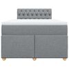 vidaXL Sommier &agrave; lattes de lit avec matelas Gris clair 120x200cm Tissu