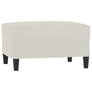vidaXL Repose-pied Cr&egrave;me 70x55x41 cm Velours
