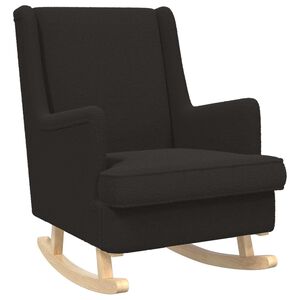 vidaXL Chaise &agrave; bascule Noir 62 x 80 x 85 cm Boucl&eacute;