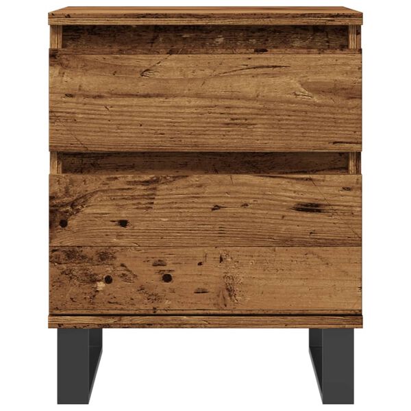 vidaXL Tables de chevet 2 pcs vieux bois 40x35x50 cm bois d&rsquo;ing&eacute;nierie
