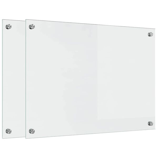vidaXL Protection de cuisine Transparent 70 x 50 cm verre trempé