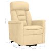 vidaXL Fauteuil inclinable Cr&egrave;me Similicuir daim