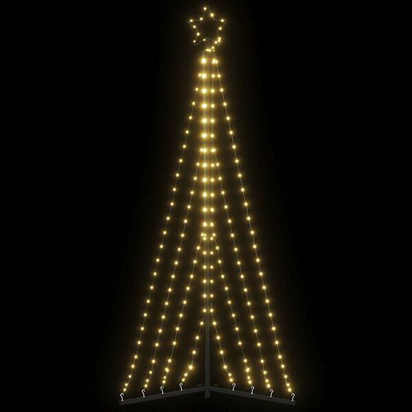 vidaXL Sapin de No&euml;l &agrave; LED 339 LED blanc chaud 187 cm